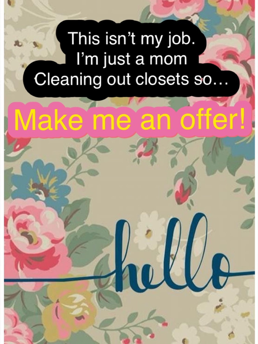 Open to offers!